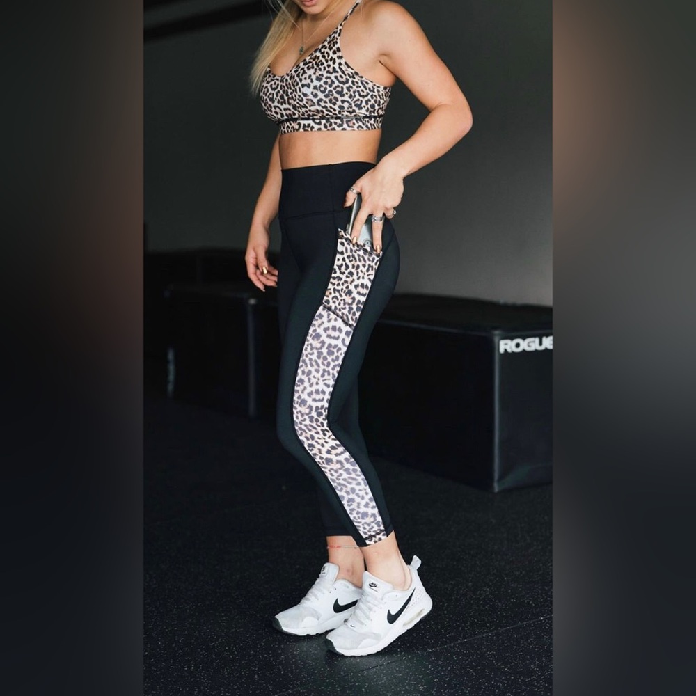 Zyia Active Black & Animal Print Leggings